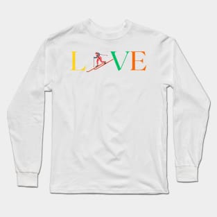 Love Biathlon Olympic Ski Rifle Long Sleeve T-Shirt